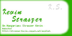 kevin straszer business card